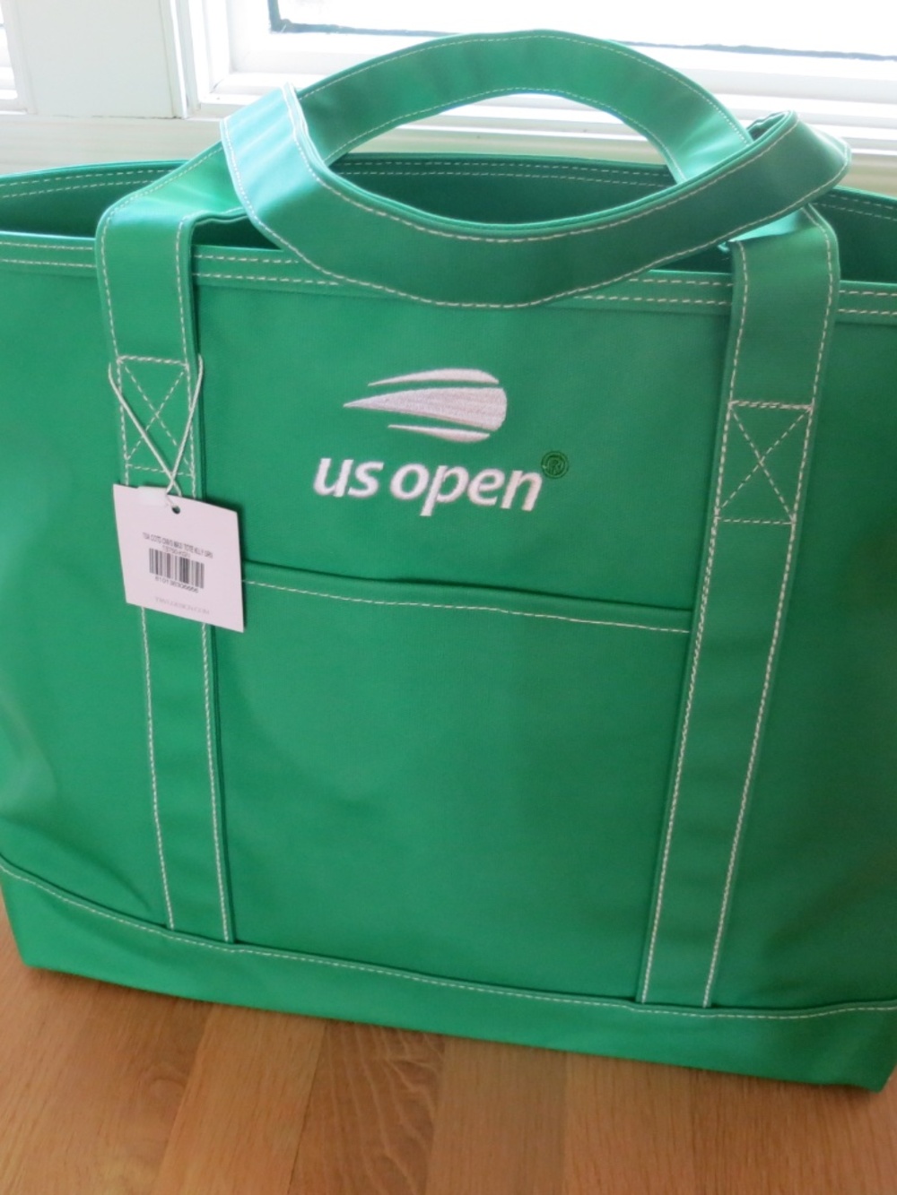 TRVL US Open Tennis Waxed Canvas Tote - Green | New